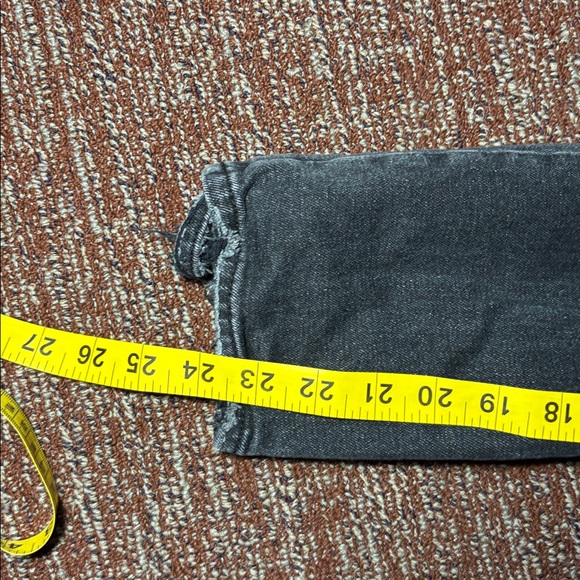 Abercrombie & Fitch Ankle straight ultra high rise jeans black cropped denim 26 - Picture 10 of 14